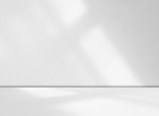 Grey wall shadow background kitchen floor white abstract studio concrete table white texture light...
