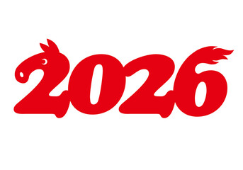 2026馬ロゴ　(午年　年賀状用)