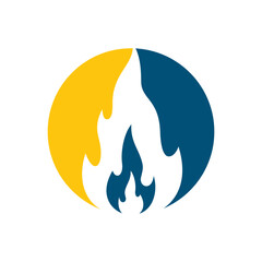fire logo design burning and blazing