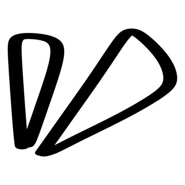 hand drawn cute cartoony expression sign doodle line stroke emotion effect design element