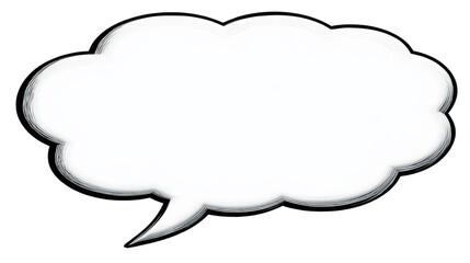 Fototapeta premium White Speech Bubble with Textured Edges