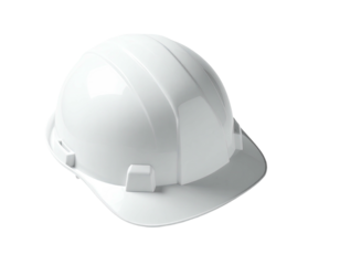 White safety helmet, top view
