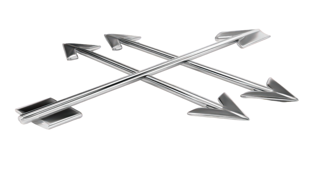 Four Silver Arrows Intersecting