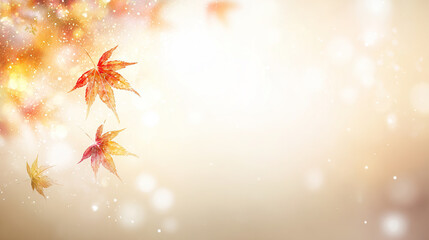 Dreamy Autumn Maple Leaf Background