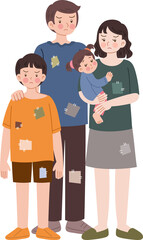 homeless family with two child