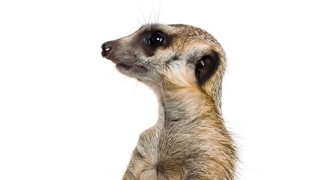 Close-up profile of a meerkat
