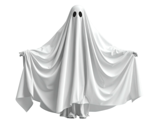 White ghost figure, draped in flowing fabric (1)