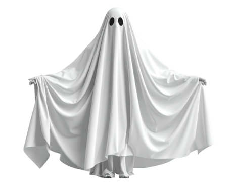 White ghost figure, draped in flowing fabric (1)