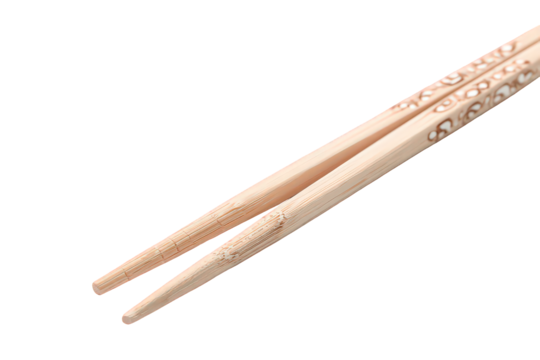 Pair Of Decorative Light Pink Wooden Chopsticks - Powered by Adobe
