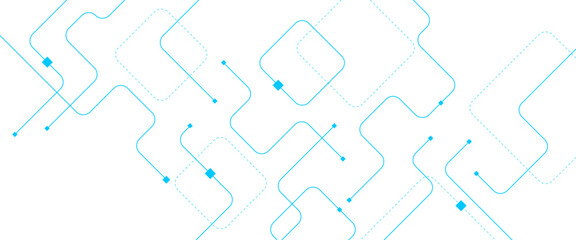 Vector abstract digital technology with geometric with crossed lines and dots.