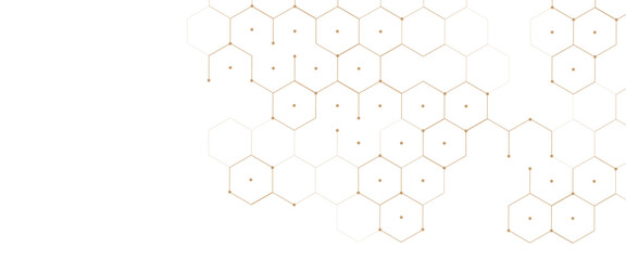 Vector digital geometric hexagonal science connection concept