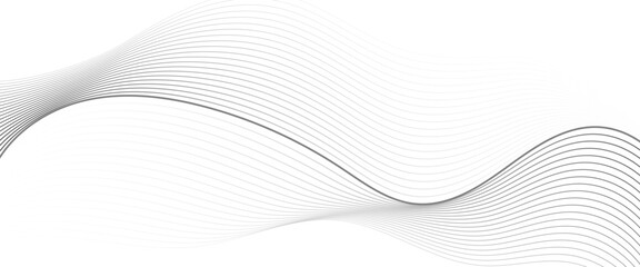 Vector abstract line wave curve lines with flowing particles future technology concept