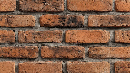 Obraz premium Red Brick Wall Texture: Capturing the essence of strength and timeless construction, this image showcases the intricate patterns and robust texture of a classic red brick wall.