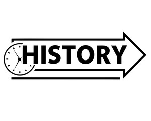 History Banner Text Vector Illustration
