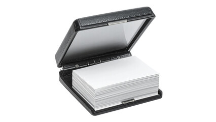 Brother Um's business card box made of black leather