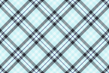 Xmas pattern vector plaid, genuine check fabric background. Nice tartan textile texture seamless in light and alice blue colors.