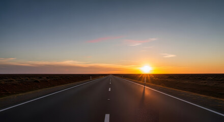 Artistic Photo of Sunset Road Symbolizing Journey and Remembrance