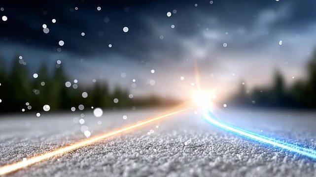 The Road to Progress: A visually stunning image depicts a road, diverging into two paths marked by vibrant light, symbolizing choices and the journey forward.