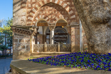 Historic Murad I H&uuml;davendigar Mosque architecture in Bursa.