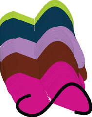 Dynamic Fluid Shapes and Colorful Flowing Curves, Abstract Graphic Design Elements

