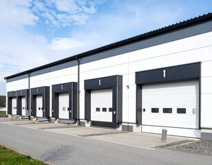 Modern industrial warehouse exterior