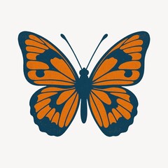 Colorful butterfly illustration art.
