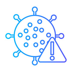 virus warning gradient icon