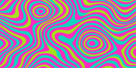 Geometric colorful abstract background design with seamless pattern of circles texture and swirl wave lines illustration for wallpaper tile fabric decoration