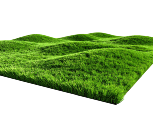 3D grassy hills, vibrant green, textured