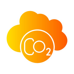 CO2 cloud gradient icon