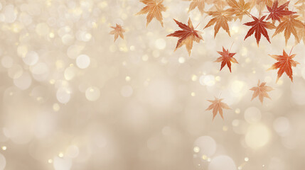 Dreamy Autumn Maple Leaf Background