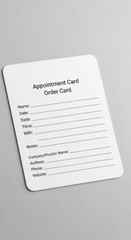 Obraz premium Minimalist appointment card template for scheduling and client information