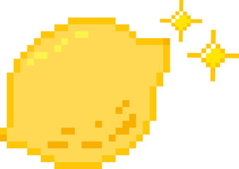 Fototapeta premium Cute Pixel Lemon