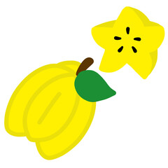 다양한 종류의 과일 열대과일 일러스트