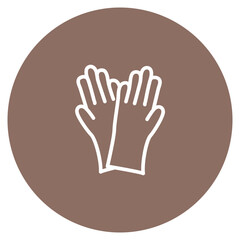 Obraz premium Rubber Gloves icon vector image. Can be used for House Cleaning.