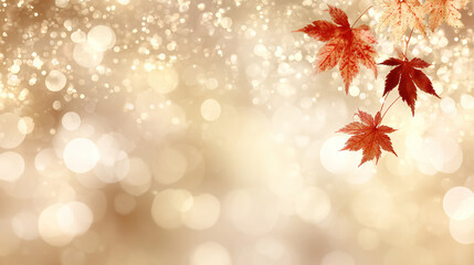 Dreamy Autumn Maple Leaf Background