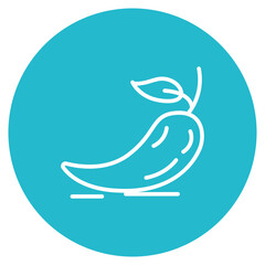 Chilli Pepper icon vector image. Can be used for Fruits and Vegetables.