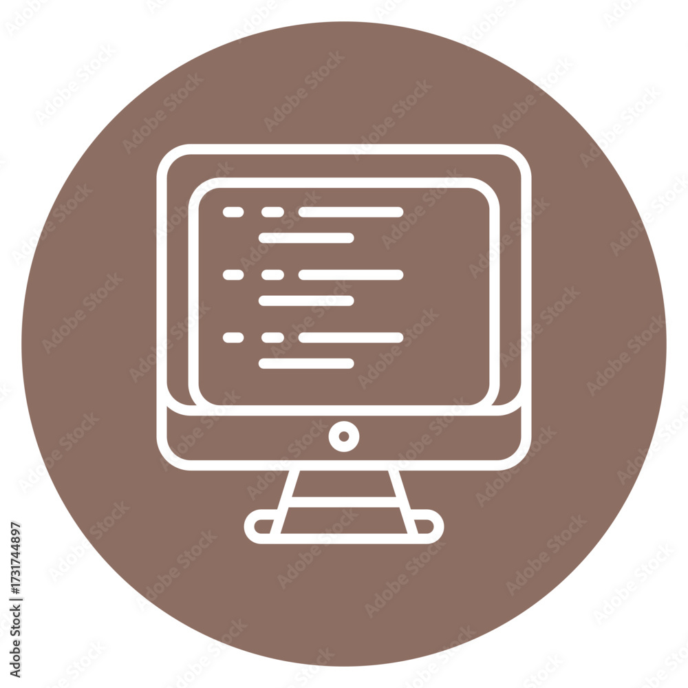 Wall mural website coding icon vector image. can be used for coding and development.