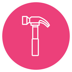 Hammer icon vector image. Can be used for Electrician Tools.