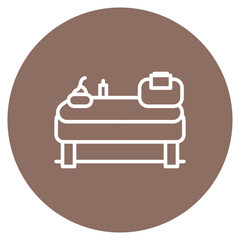 Spa Bed icon vector image. Can be used for Spa.