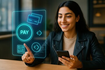 Enhancing urban life seamless digital payment experience in city streets close-up viewpoint on modern payment solutions in a fast-paced environment