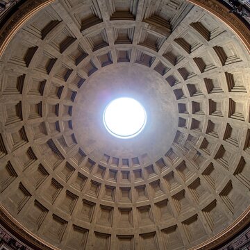 Ancient dome interior, light well