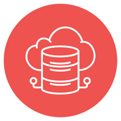 Cloud Database icon vector image. Can be used for Online Marketing.