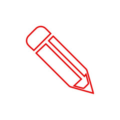 Drawing Pencil Outline Icon - School Supply, Art, and Creative Tool Line Art Vector	