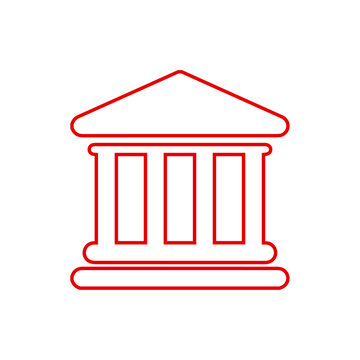 Finance Bank Building Outline Icon - Institution, Money, and Economy Line Art Vector	Finance Bank Building Outline Icon - Institution, Money, and Economy Line Art Vector	