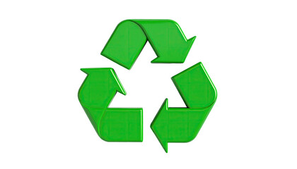 Obraz premium Glossy, bright green triangular arrows in a continuous loop against a black backdrop