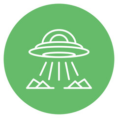 Space Invasion icon vector image. Can be used for Science Fiction.