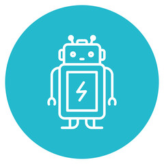 Robot Battery icon vector image. Can be used for Science Fiction.