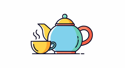 coffee cup and teapot