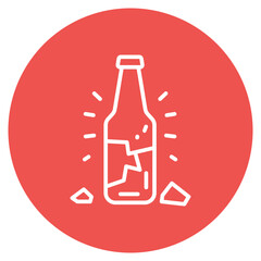 Broken Bottle icon vector image. Can be used for Prison.